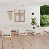 Garden Lounge Set White Solid pinewood Medium Modular 3075455