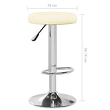 Bar Stools 2 pcs Cream Faux Leather 333101