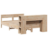 Bookcase Bed without Mattress 150x200 cm King Size Solid Wood Pine 3322945
