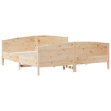 Bed Frame without Mattress 200x200 cm Solid Wood Pine 3216161