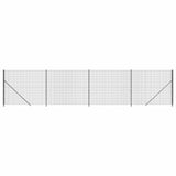 Wire Mesh Fence with Flange Anthracite 1.6x10 m 154292