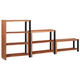 Bookshelf 3 pcs Brown 80 x 30 x 110 cm Solid Acacia Wood 3321523