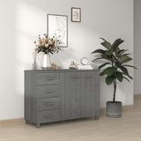 Sideboard HAMAR Dark Grey 113x40x80 cm Solid Wood Pine 340446
