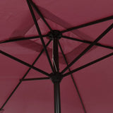 Garden Parasol Bordeaux Red Polyester fabric, Steel pole Medium 44503
