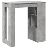 Bar Table with Racks Concrete Grey 102x50x103.5 cm Engineered Wood 854358