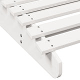 Sun Lounger White 205x60x31.5 cm Solid Wood Pine 832574