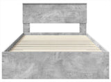 Bed Frame with Drawer Concrete Grey 90 x 190 cm Engineered Wood 3408311