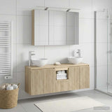 Bathroom Cabinet Set 4 pcs Sonoma Oak Engineered Wood 3406337