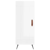 Highboard High Gloss White 34.5x34x180 cm Engineered Wood 3200427