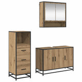 Bathroom Furniture Set 3 pcs Artisan Oak Engineered Wood 3402409