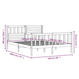Bed Frame without Mattress Small Double Solid Wood 3101123