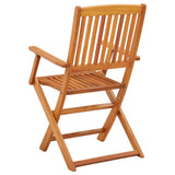Garden Chair Set of 4 Natural wood colour Solid eucalyptus wood 312450