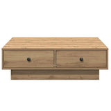 Coffee Table Artisan Oak 90 x 90 x 28 cm Engineered Wood 868803