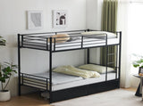 Twin Over Twin Bunk Bed with Two Storage Drawers & Full-Length Guard Rail, Heavy Duty Metal Bunk Bed 46245523