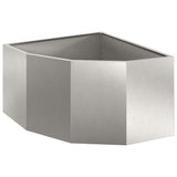 Corner Planter Silver 60 x 60 x 35 cm Stainless steel 883644