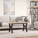 Coffee Table Y-Frame 100x50x45.5 cm Solid Wood Pine and Steel 3282776
