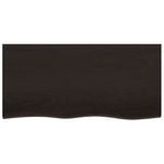 Table Top Dark Brown 100x50x cm Treated Solid Wood Oak 3156430