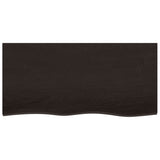 Table Top Dark Brown 100x50x cm Treated Solid Wood Oak 3156430