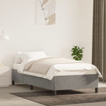 ZNTS Bed Frame without Mattress Light Grey 90x190 cm Single Single Velvet 349878