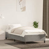 ZNTS Bed Frame without Mattress Light Grey 90x190 cm Single Single Velvet 349878
