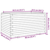 Garden Planter White 90x60x49.5 cm Solid Wood Pine 3282565