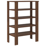 Shoe Rack Brown Oak 61x32x87.5 cm Engineered Wood 859857