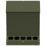 Chicken Feeder Olive Green 30 x 30 x 39 cm Cold-Rolled Steel 874682