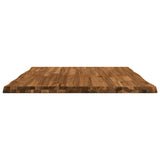 Live Edge Table Top 70 x 70 x 3.5 cm Square Solid Acacia Wood 938630