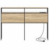 Storage Headboard with Shelf Sonoma oak 120 cm Engineered wood 859741