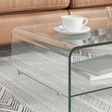 Coffee Table Clear 50x45x33 cm Tempered Glass 284744