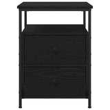 Bedside Cabinet Black Oak 34 x 35.5 x 50 cm Engineered Wood 862921