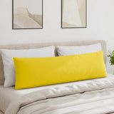 Sofa Pillows 2 pcs Light Yellow 145 x 40 cm Fabric 42013834