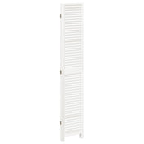 Room Divider 3 Panels White Solid Wood Paulownia 358832