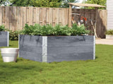 Garden Planter Grey 100x100 cm Solid Wood Pine 3295433