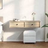 Wall Shelf with Drawers Sonoma Oak 100x37.5x19 cm Engineered Wood 859961
