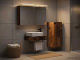 Bathroom Cabinet Set 4 pcs Old Wood Engineered Wood 3407389