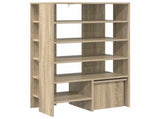 Shoe Cabinet with Shelf 2 pcs Sonoma Oak Engineered Wood 8000382