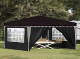 Pop-up Party Tent 288 x 288 x 245 cm Black Oxford Fabric 42019777