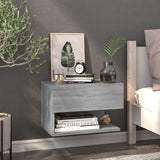 Wall-mounted Bedside Cabinets 2 pcs Grey Sonoma 816949