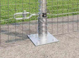 Welded Wire Fence with Concrete Base 10 x 1.5 m Silver Mesh 3352296