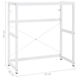 Bathroom Washbasin Frame White 79x38x83 cm Iron 338498