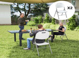 Set of Two Foldable Outdoor Chairs - White T3398P328447