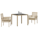 Garden Dining Set 3 pcs Beige Poly rattan 3334887