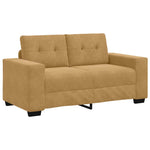 Sofa Set with Cushion 3 pcs Brown 221 x 78 x 80 cm Velvet 3324646