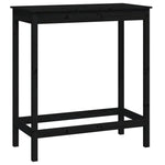 5 Piece Bar Set Black Solid Wood Pine 3124706