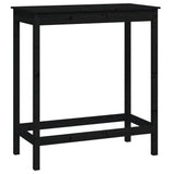 5 Piece Bar Set Black Solid Wood Pine 3124706