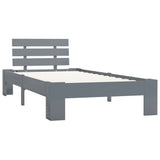 Bed Frame without Mattress Grey Solid Pine Wood 100x200 cm 283167