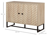 MDF 2-Tier Storage Cabinet Steel Frame Handles Tabletop Unique Home Style Organiser, 80H x 80L x T3398P344779
