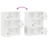 Bookcase White 60x24x76.5 cm Engineered Wood 860382
