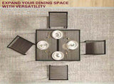 Dining Table and Chairs Set 2, Dining Room Sets, Rectangular Space Saving Table and 2 Chairs for T3398P344812